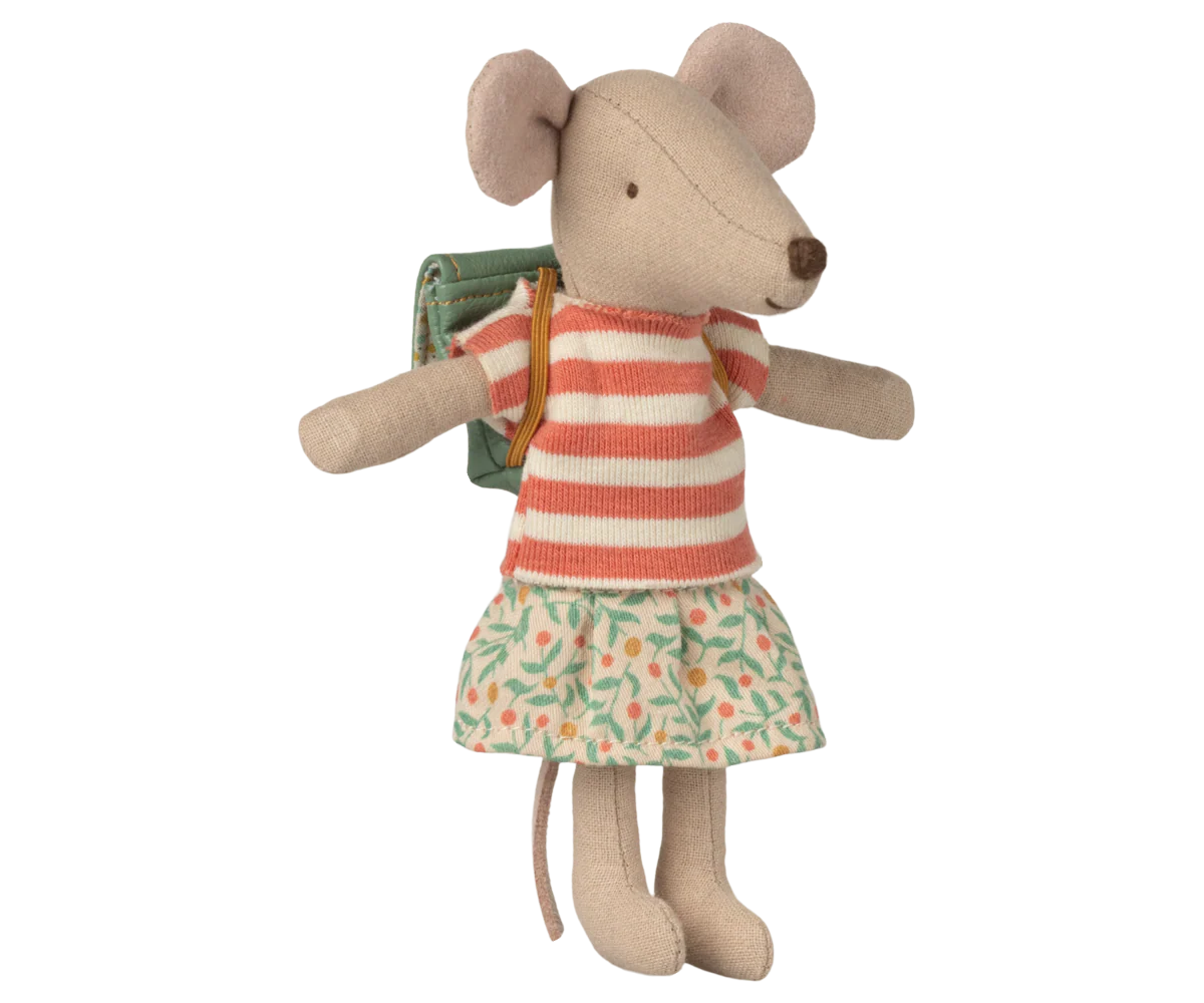 Maileg Clothes and Bag - Big Sister Mouse/Green