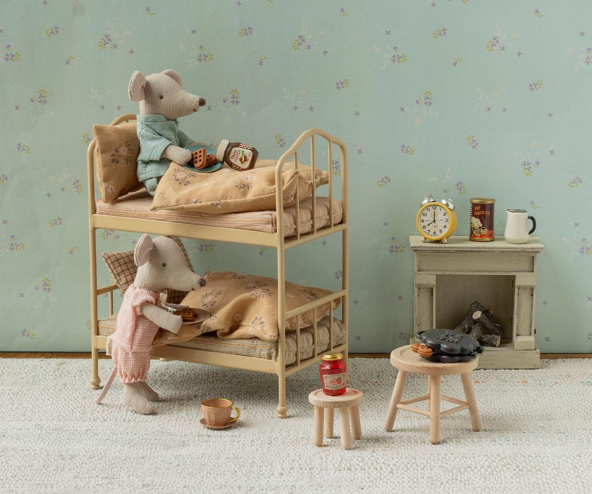 Maileg Mouse Bunk Bed - Wheat