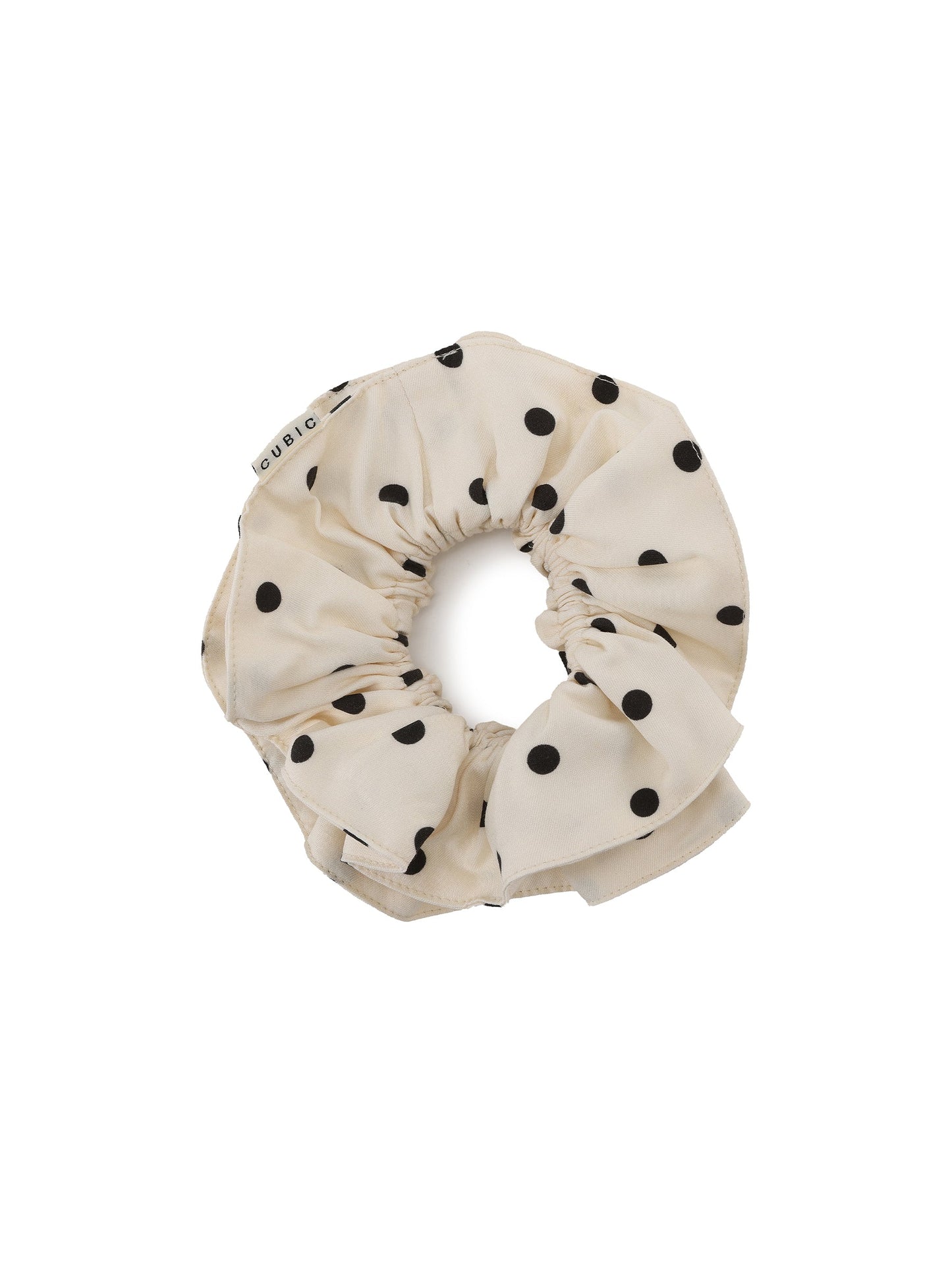CUBIC Polka Dot Hair Tie - Beige