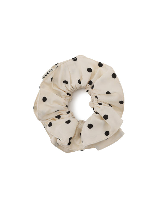CUBIC Polka Dot Hair Tie - Beige