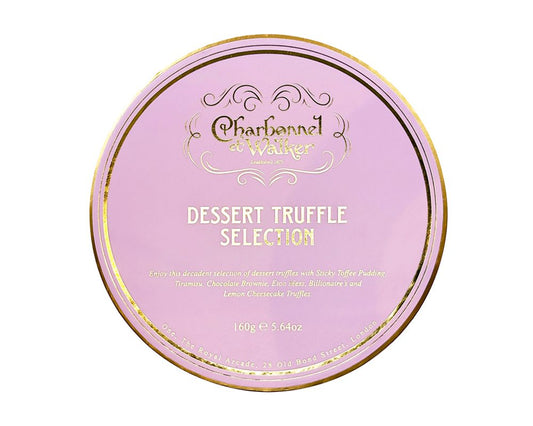 Charbonnel et Walker Dessert Selection in a lilac box on a white background 