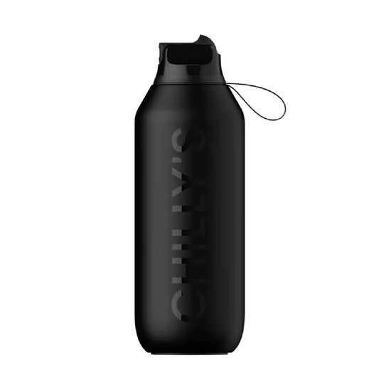 chillys water bottle with sport lid in black