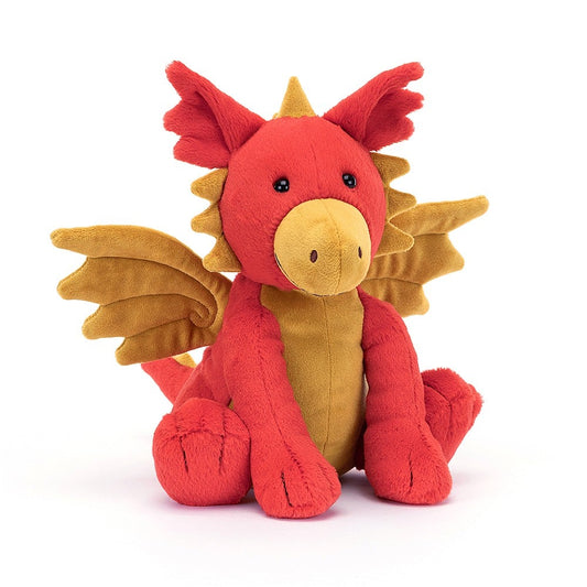 Jellycat red and gold Darvin Dragon
