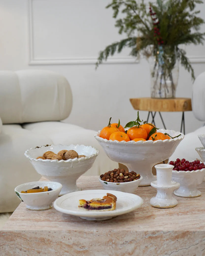 Moroccan White Tamegroute White Glazed Plate