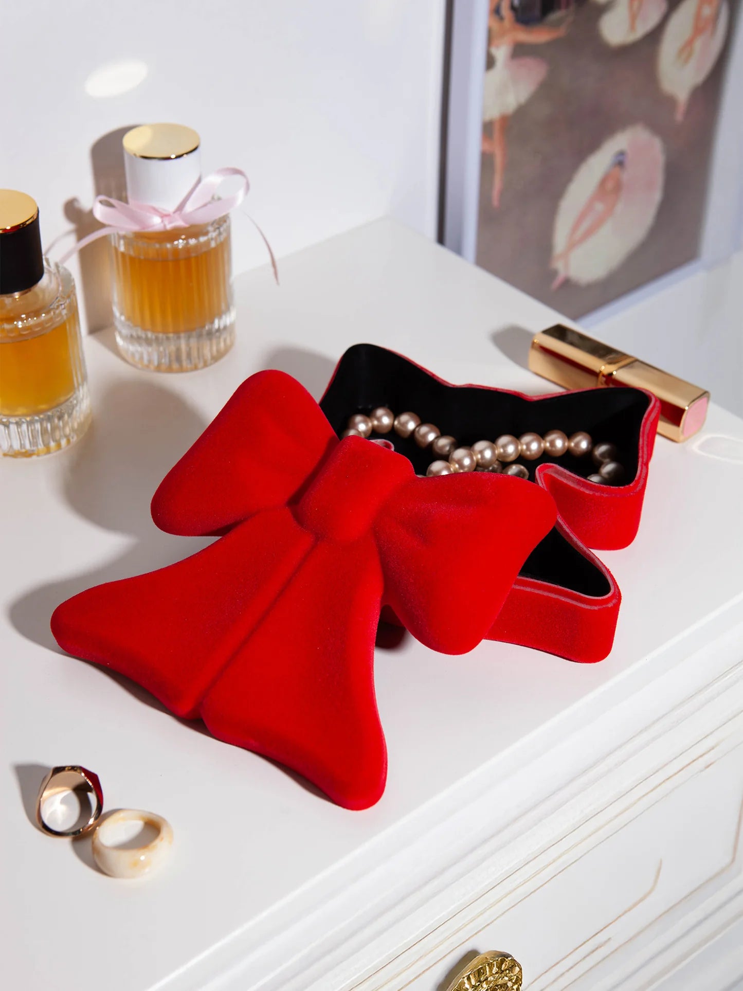 DOIY Red Bow Storage Box