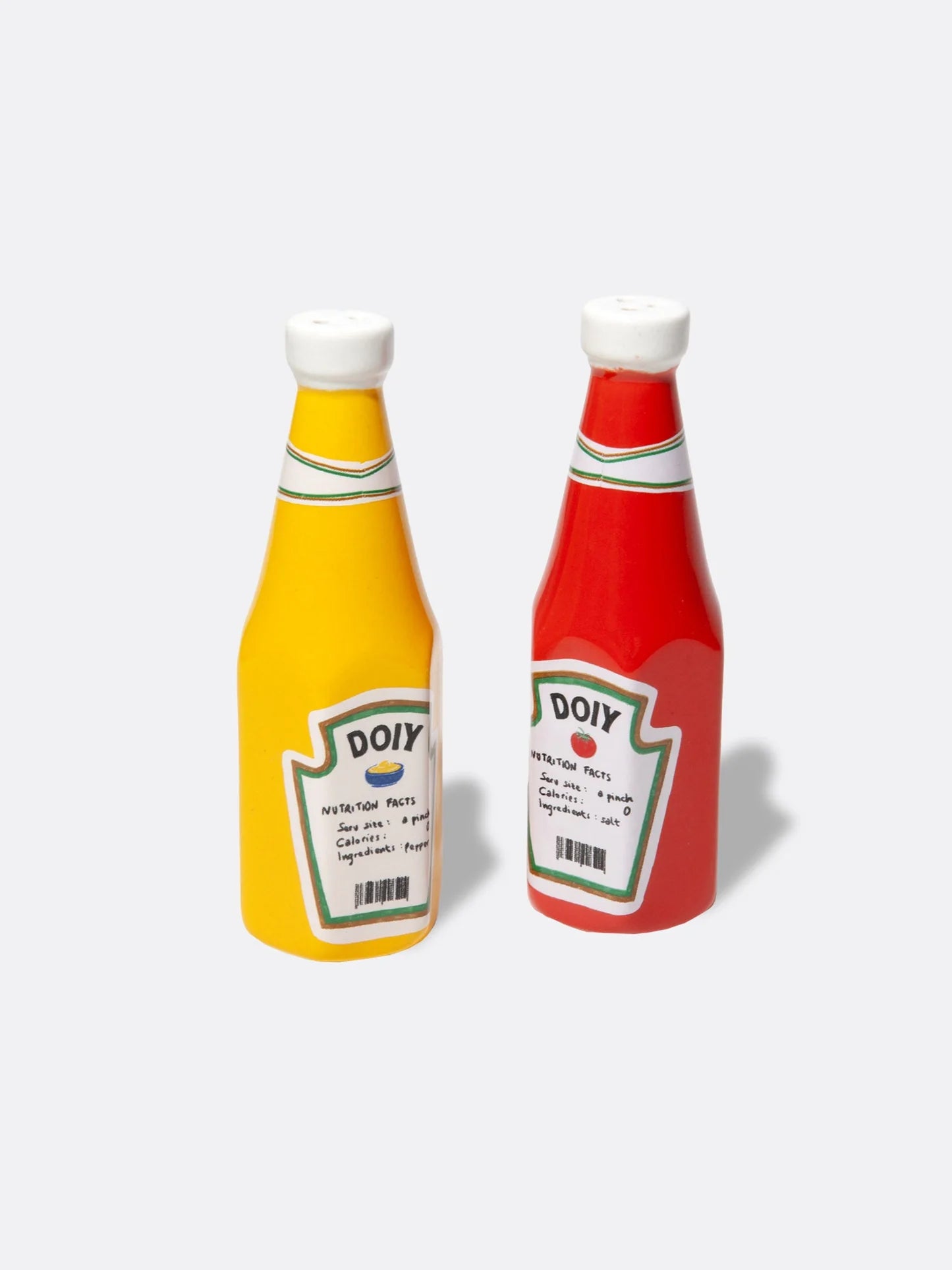 DOIY Corner Shop Salt and Pepper Shakers Ketchup & Mustard