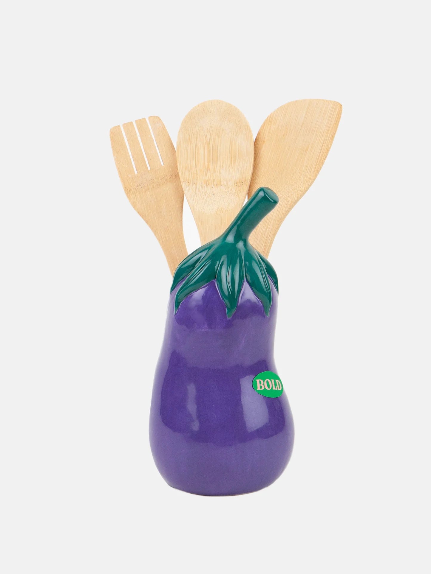 DOIY Farmers' Market Eggplant Utensils Pot