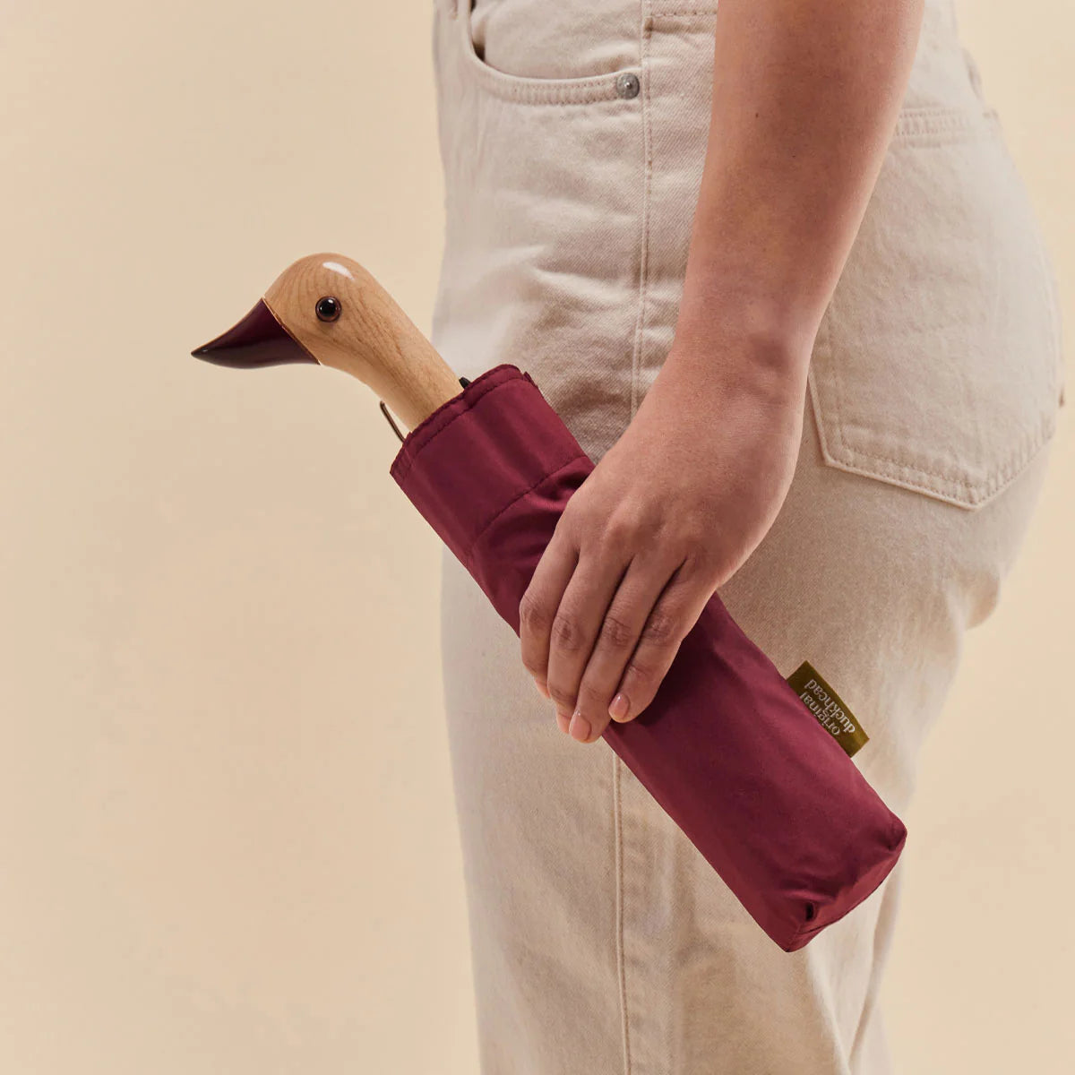 Original Duckhead Signature Compact Umbrella in Cherry