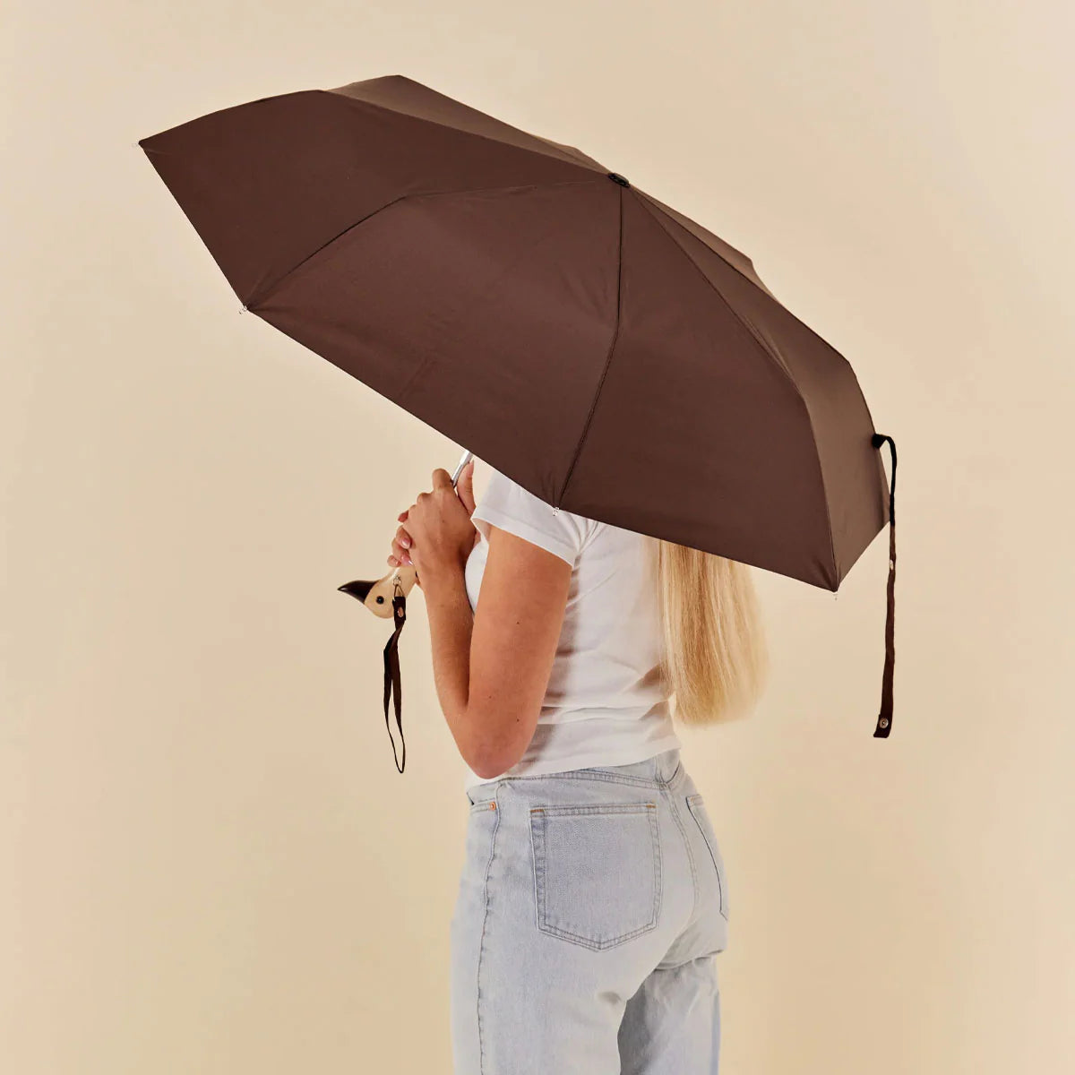 Original Duckhead Signature Compact Umbrella in Brown