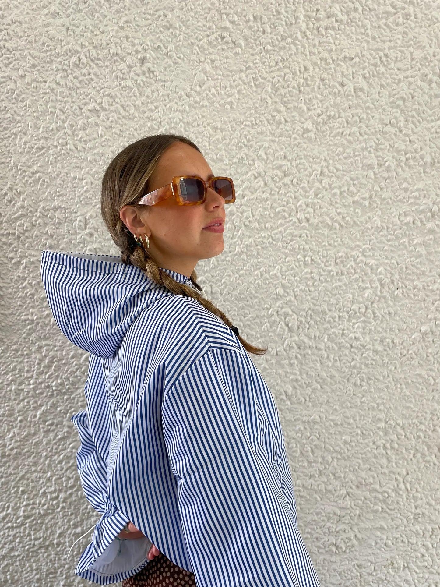 Ginny & Me Flared Windbreaker - Candy Cane Blue