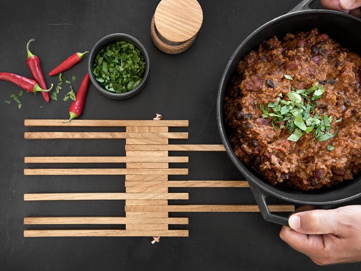 Table Frame Trivet - Black Oak