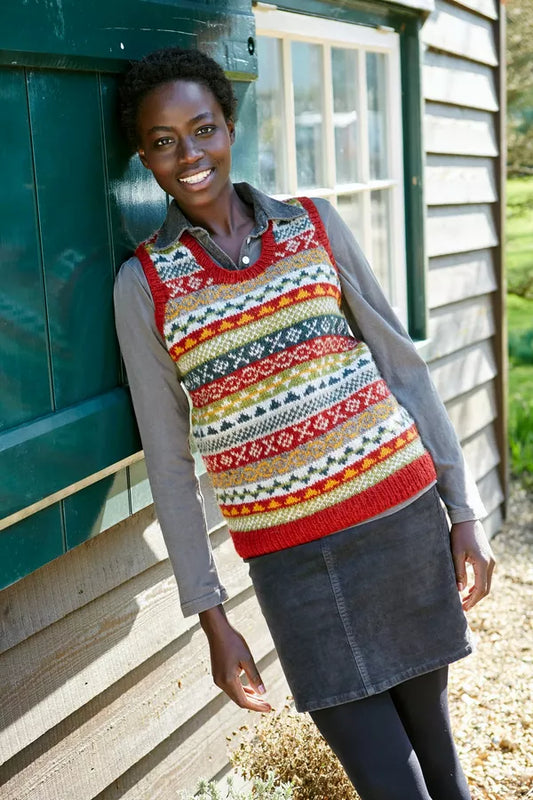 Pachamama Classic Fairisle Tank Top Rust