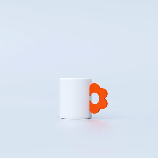 Fluid Market Ceramic Orange Flower Mug