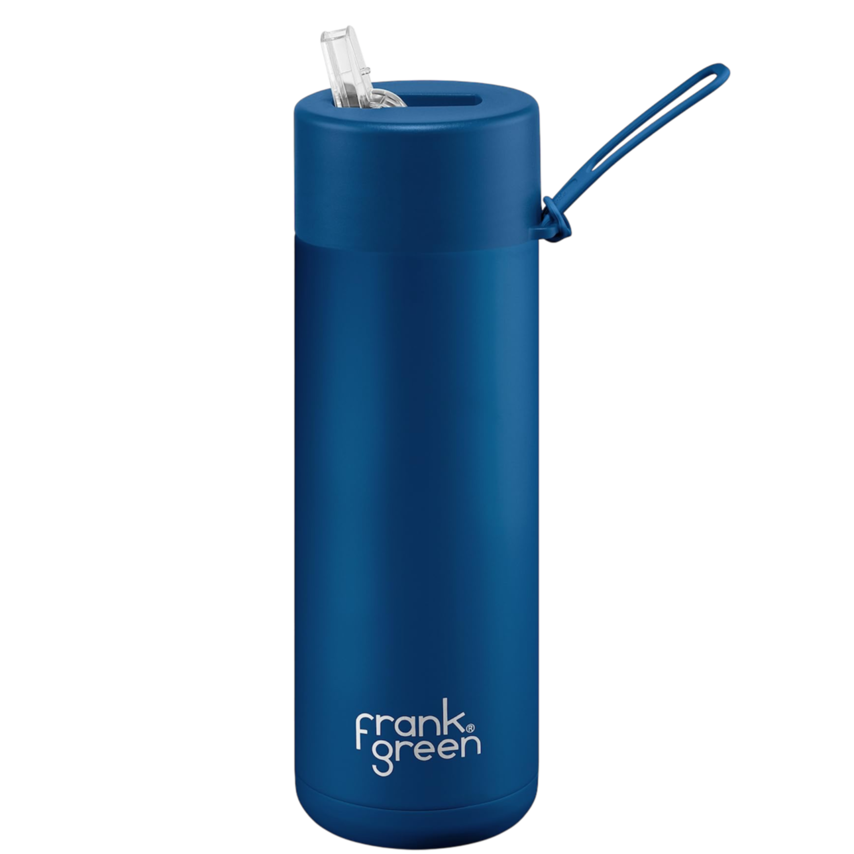 Frank Green Ceramic Reusable Bottle 595ml in Deep Ocean blue 
