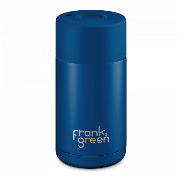 Frank Green Ceramic Reusable Cup 355ml in Deep Ocean blue