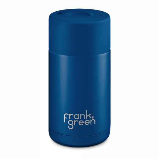 Frank Green Ceramic Reusable Cup 355ml in Deep Ocean blue