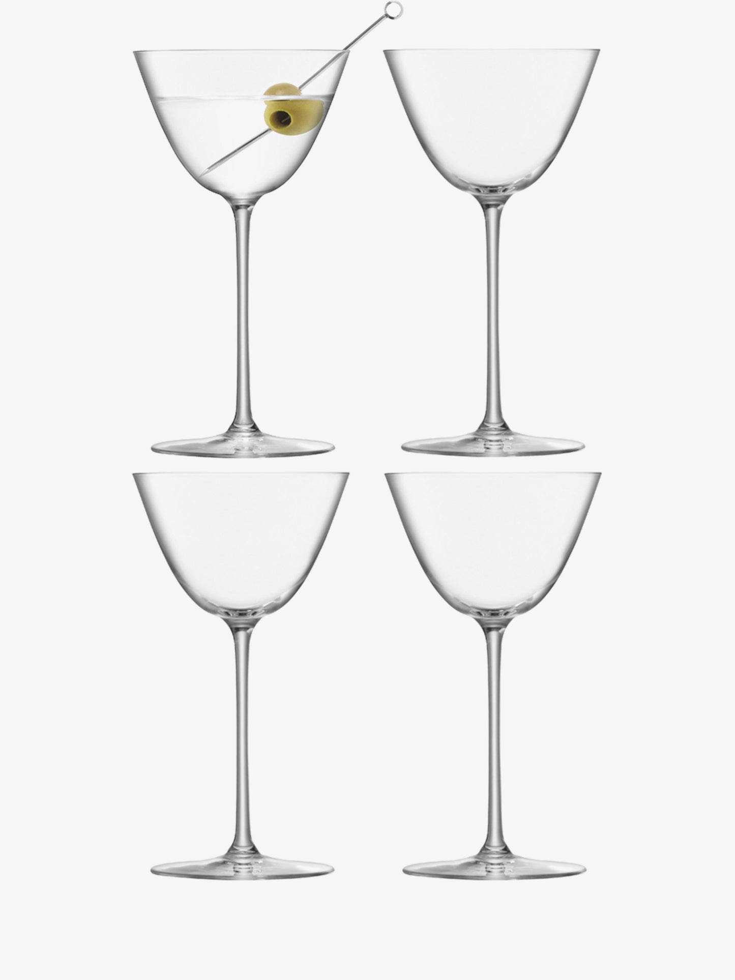 LSA Borough Martini Glass 195ml Set Of 4 - Clear