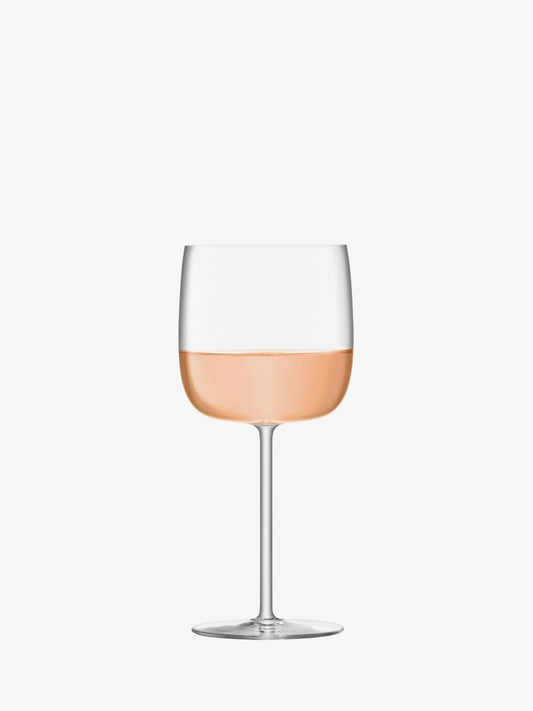 LSA Borough wine glass 450ml - set of 4 - in clear glass