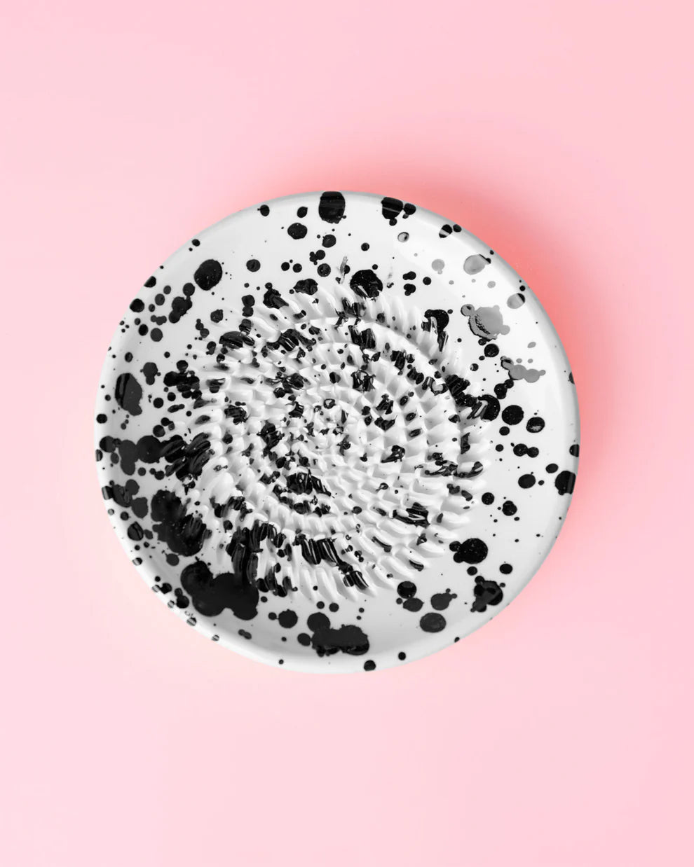 Tierra Cocida Small Ceramic Garlic Grater Plate - Granite