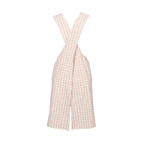 Walton & Co Gingham Plaster Pink Crossback Apron
