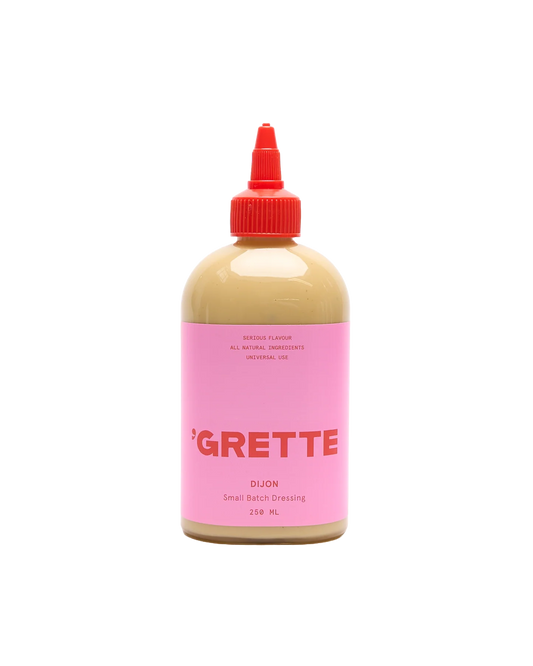 Grette Original Dijon Dressing in a pink packaging on a white background 