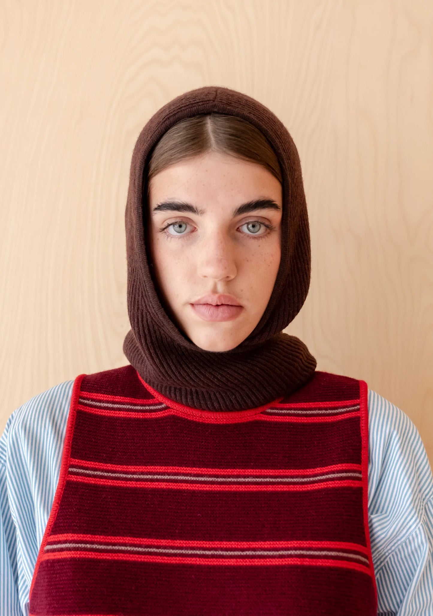 TBCo Merino Wool Hood - Brown Two-Tone