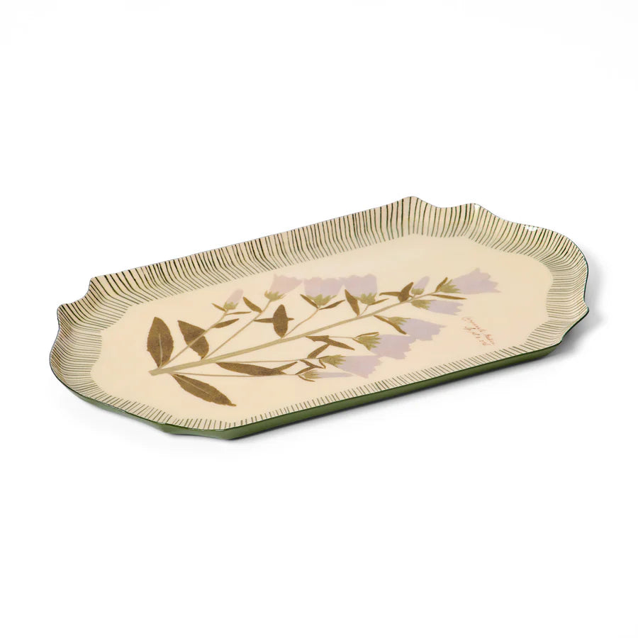 Roomytown Shaped Edge Enamel Tray – Campanula Bellflower