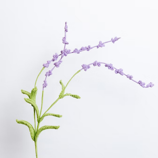 Handmade Crochet Flowers in Purple Lavender of Provence
