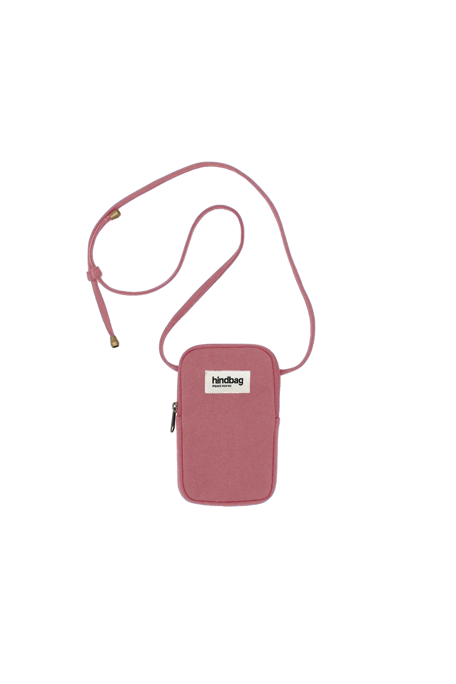 Hindbag Bill Crossbody Phone Bag in Pink Blush colours on a white background 