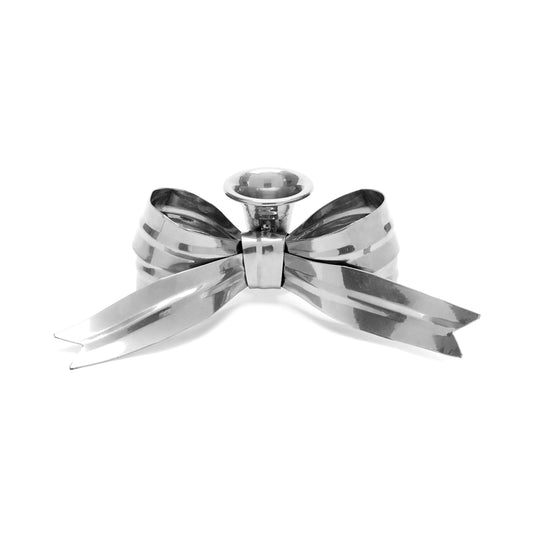 Host Home Silver Bow Candle Holder