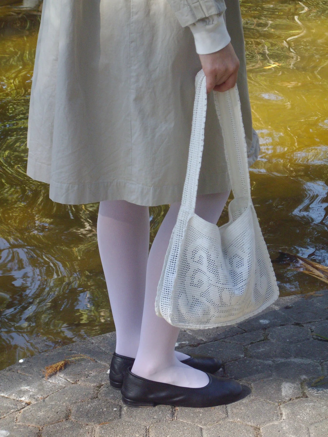 NANANITA Fountain Crochet Bag - Dove