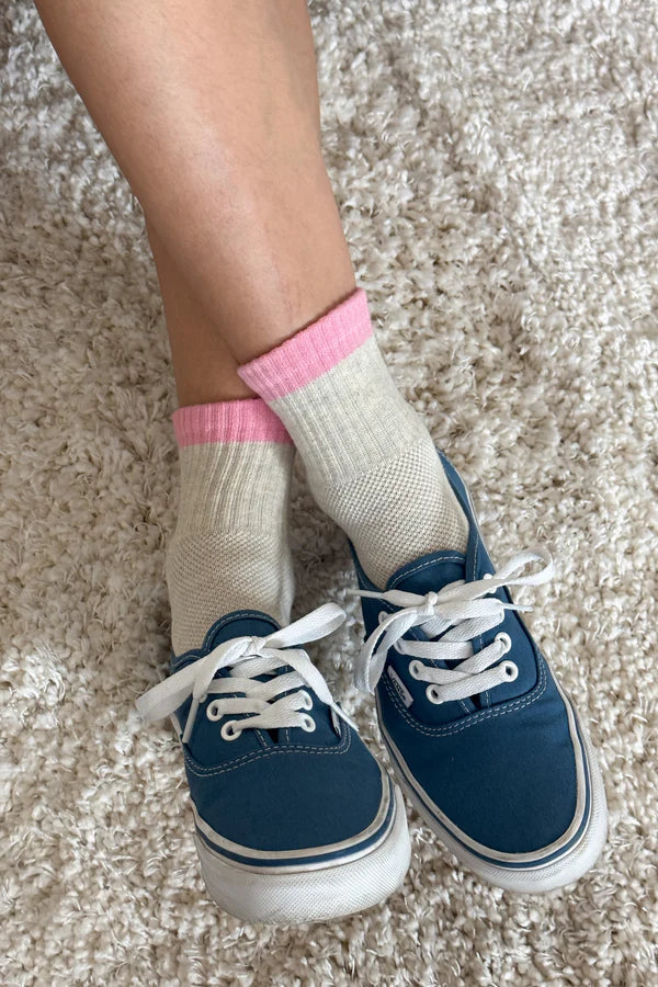 Le Bon Shoppe Girlfriend Socks - Grey Pink