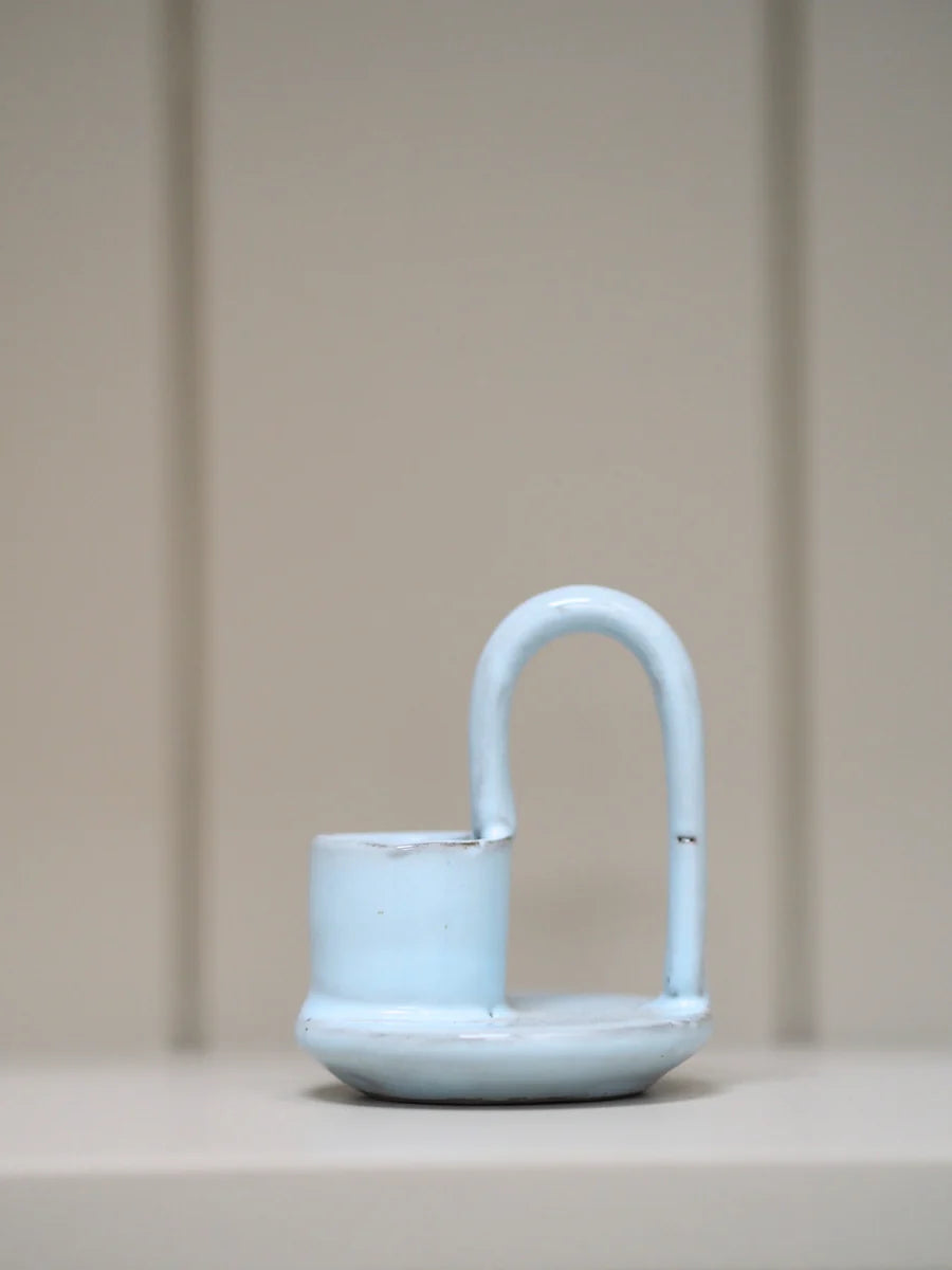 Morgan Wright Wee Willy Winkee Candle Holder - Eggshell