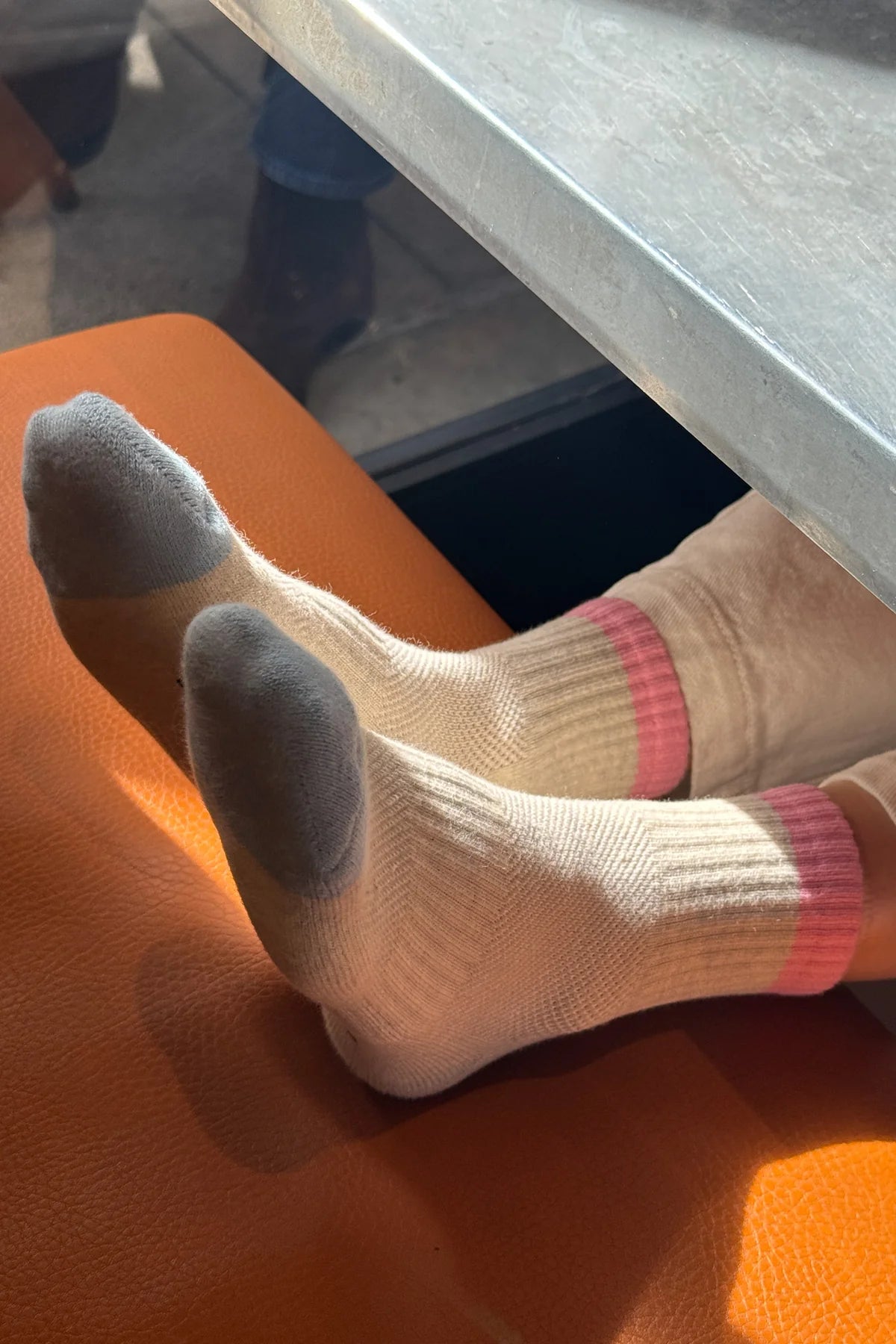 Le Bon Shoppe Girlfriend Socks - Grey Pink