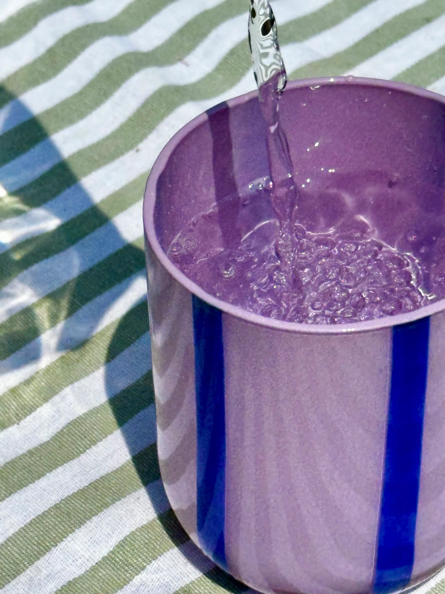 Maegen Atina Glassware - Lilac & Navy