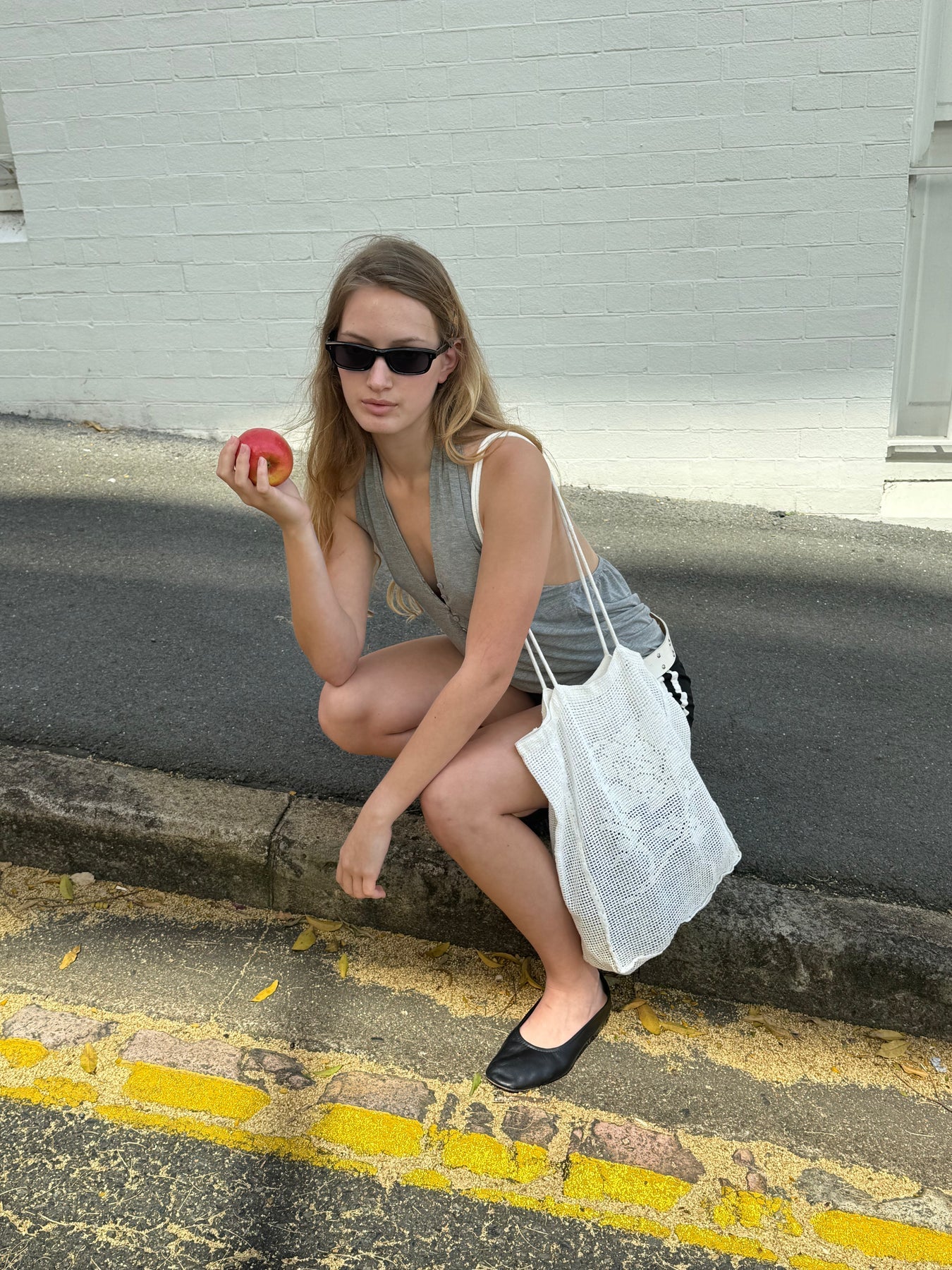 NANANITA Rose Crochet Bag - Dove