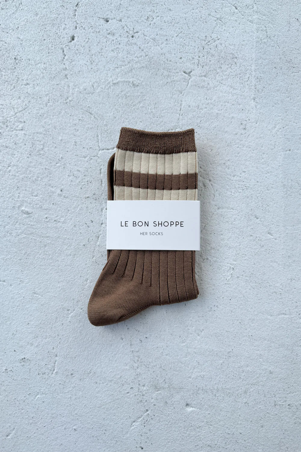 Le Bon Shoppe Her Socks Varsity - Toffee