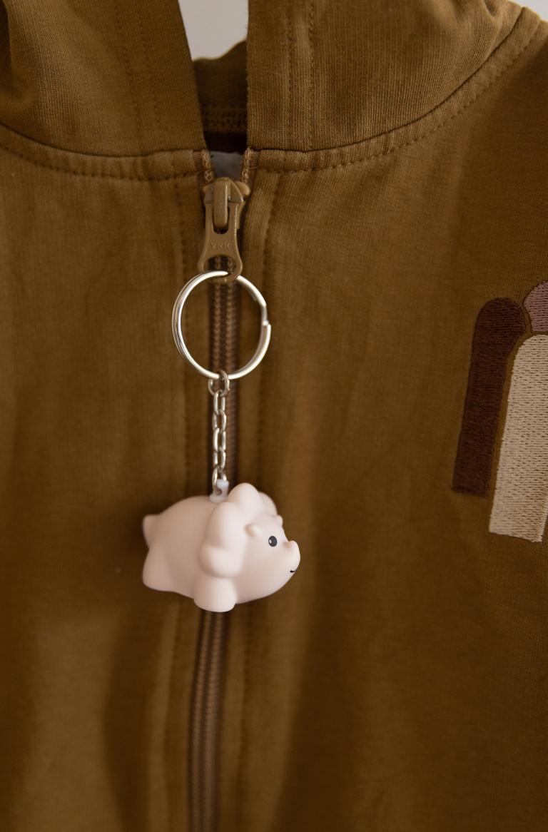 Juliette Dino Keyring - Sand Beige