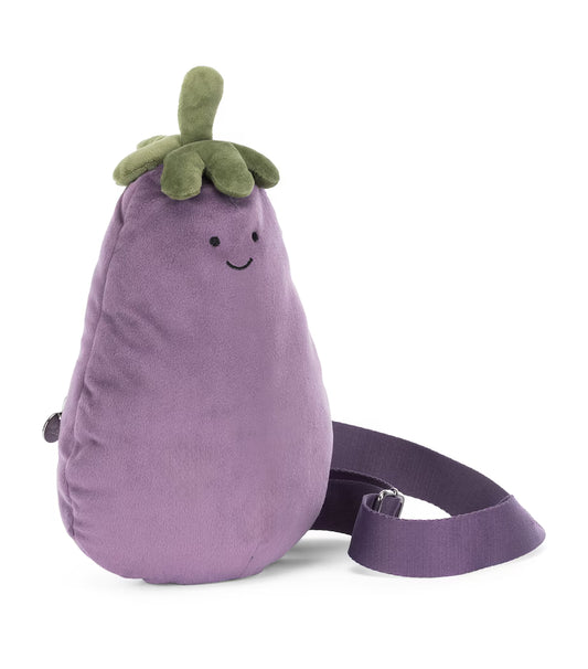 Jellycat Amuseables Aubergine Bum Bag on a white background 
