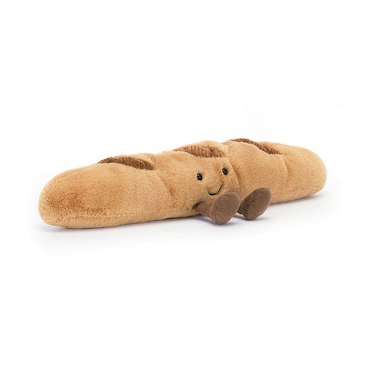 Jellycat Amuseable Baguette soft toy on a white background