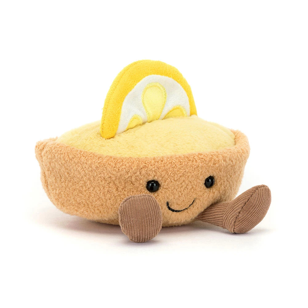 Jellycat Amuseables Collette Tarte Au Citron soft toy on a white background 