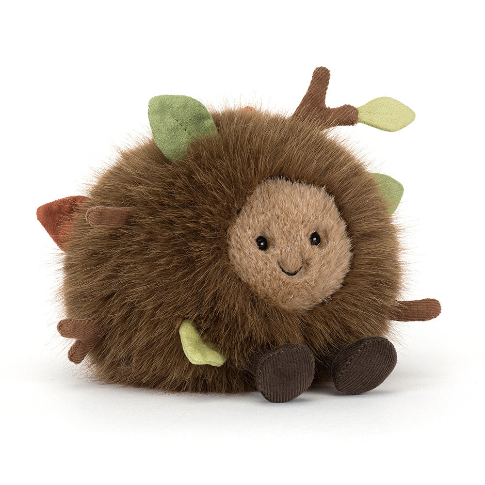 Jellycat Amuseables Mulshi Woodland Floor sof toy on a white background 