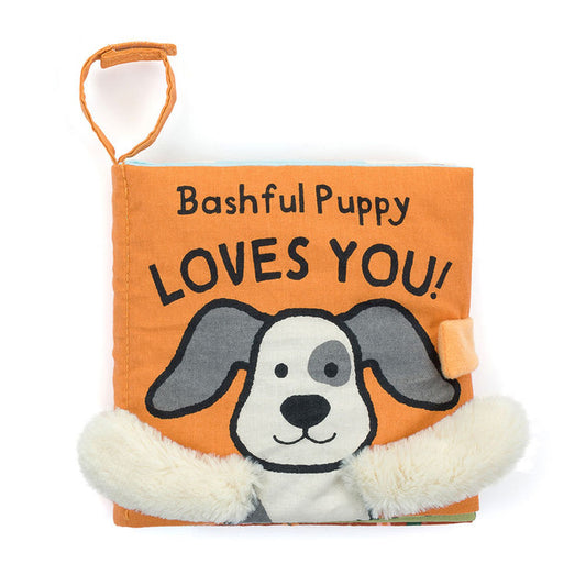 Jellycat Bashful Puppy Loves you soft book 