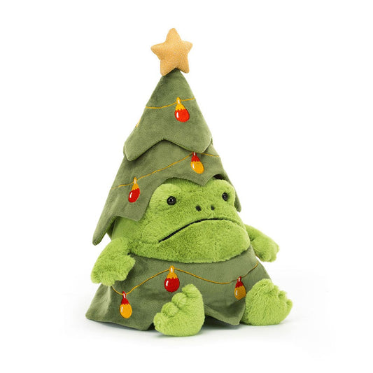 Jellycat Ricky Rain Frog Dressed as a Christmas Tree