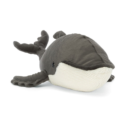 Jellycat Humphrey the Humpback Whale in Grey and White colours