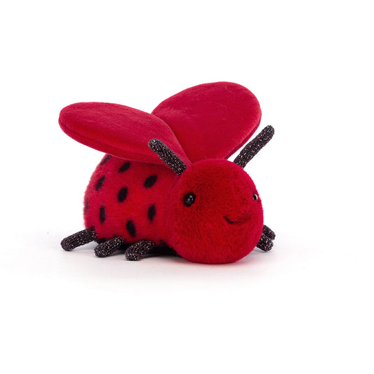 Jellycat Loulou Small Red and black Love Bug