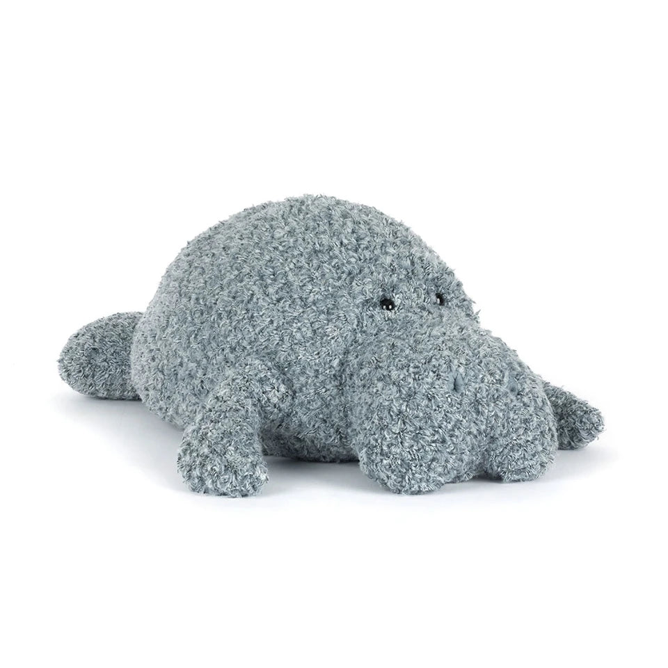 Plush toy Maffles Manatee with textured surface on a white background