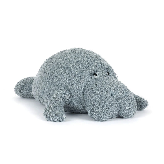 Plush toy Maffles Manatee with textured surface on a white background