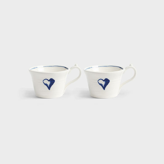 &Klevering Large White Mug Anouk Heart on a white background