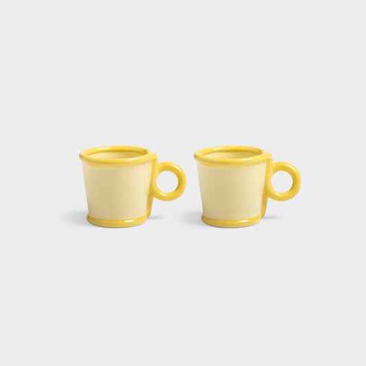 &Klevering Small Yellow Loop Mug on a white background 